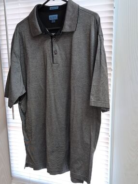 Dockers (Large) Men's Polo Shirt - Charcoal Gray